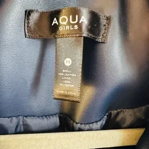 Aqua | Jackets & Coats | Aqua Kids Dark Navy Blue Faux Leather Jacket ...